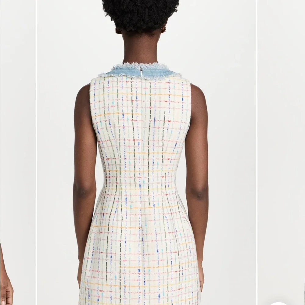 Chloe’ Kristyn White Multi-Tweed Colleen Dress NWT Size 2 Retail $468.00 - Picture 4 of 11
